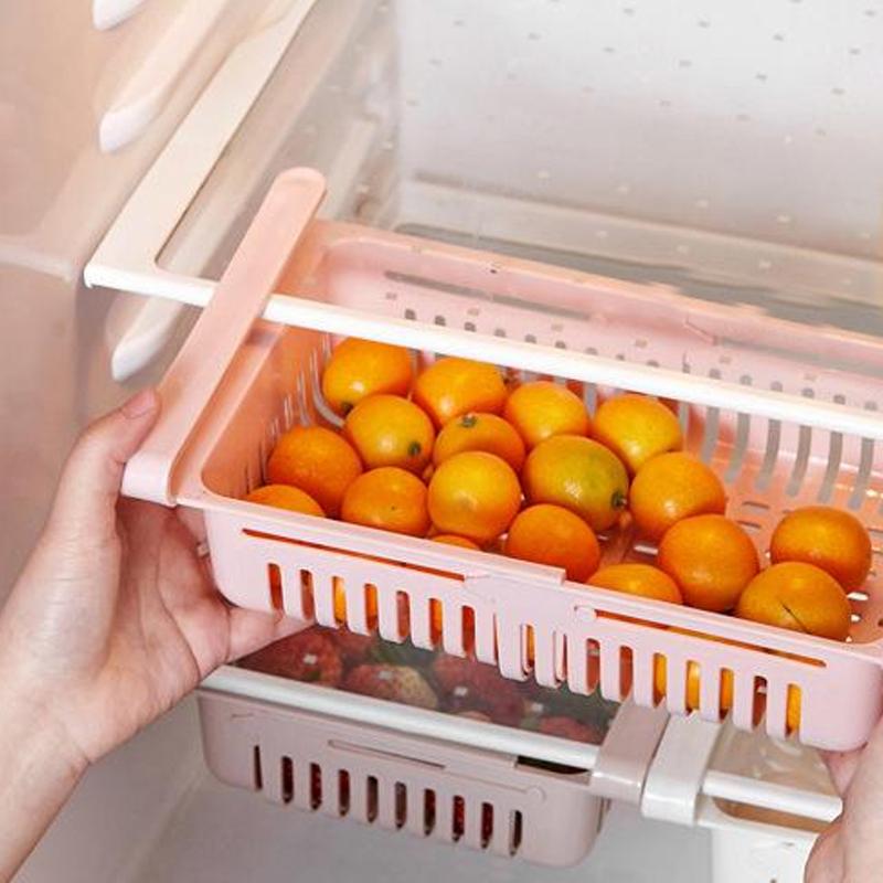 Adjustable Fridge Organizer Racks Tray Sliding Storage Racks (4 Pc Set)