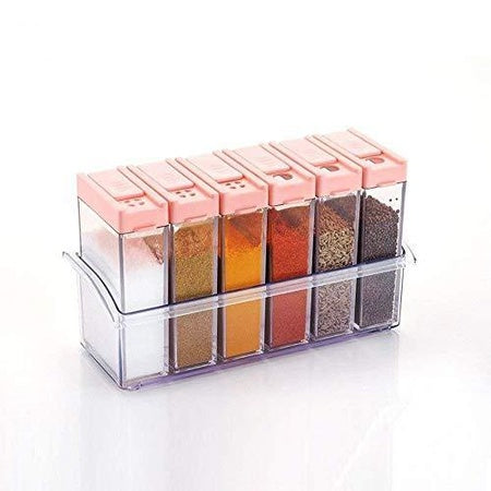 Plastic Spice Jars (6 Pcs)