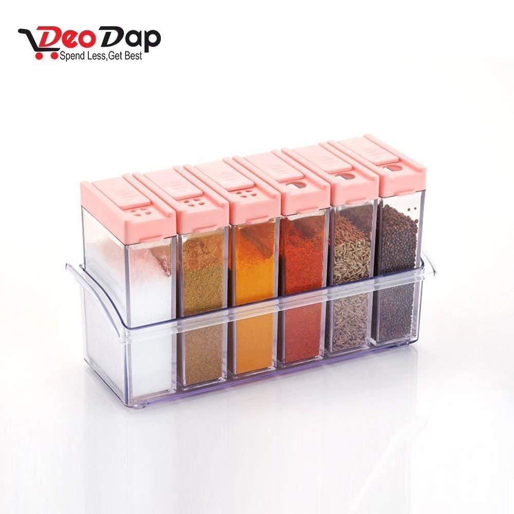 Plastic Spice Jars (6 Pcs)