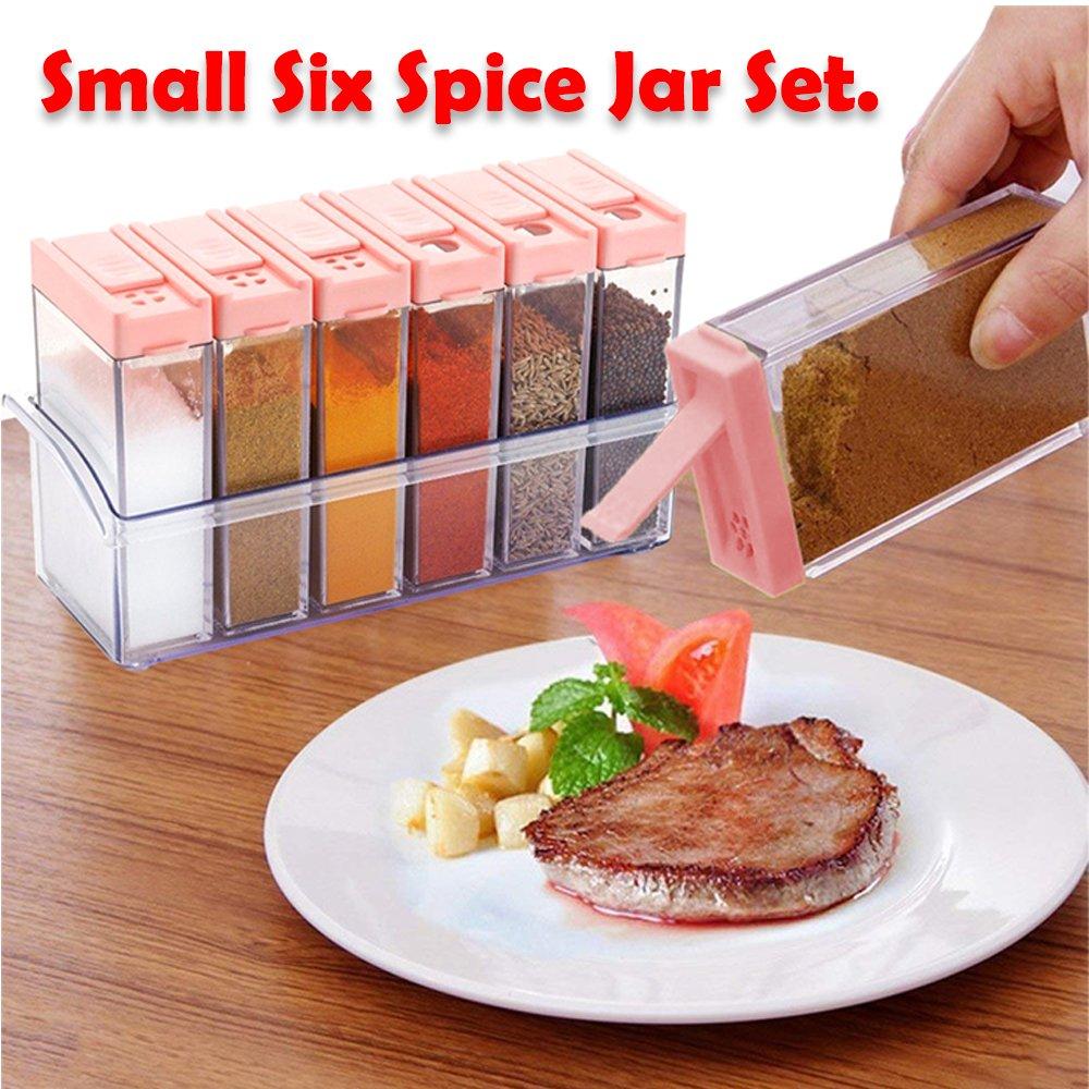 Plastic Spice Jars (6 Pcs)