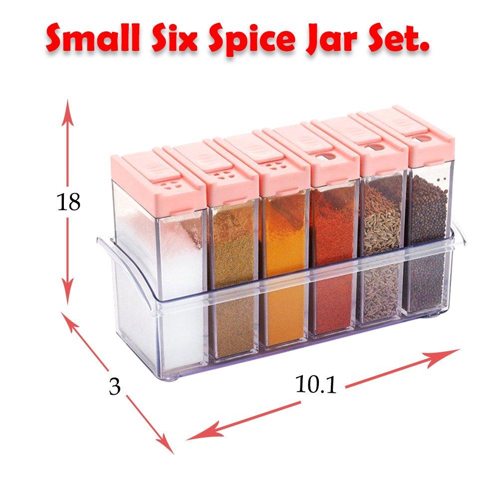 Plastic Spice Jars (6 Pcs)