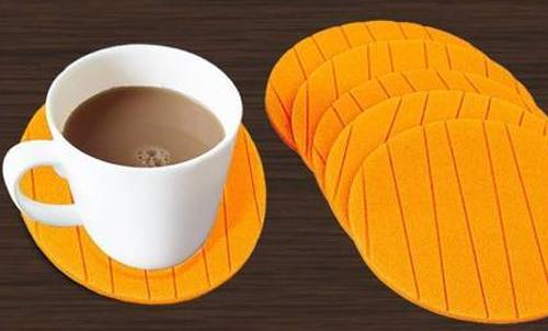 6 Pcs Round Shape Plain Silicone Cup Mat Coaster Drinking Tea Coffee Mug Wine Mat For Home