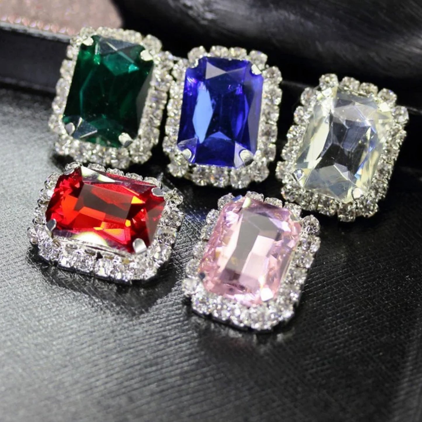 Interchangeable triangular shaped Diamond Earrings