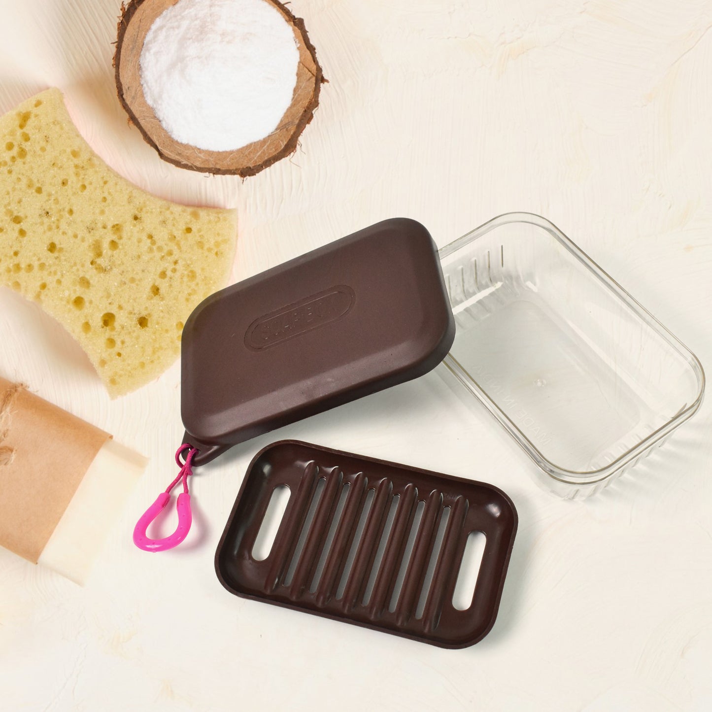 Bathroom Travel Plastic Soap Box With Lid (1 Pc)