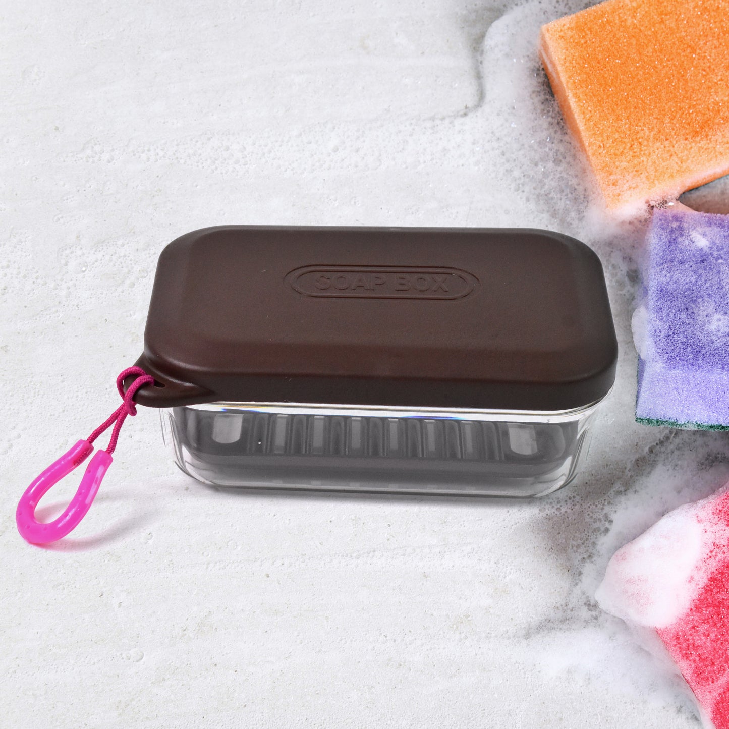 Bathroom Travel Plastic Soap Box With Lid (1 Pc)