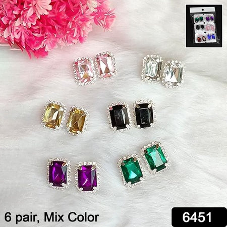 Interchangeable triangular shaped Diamond Earrings