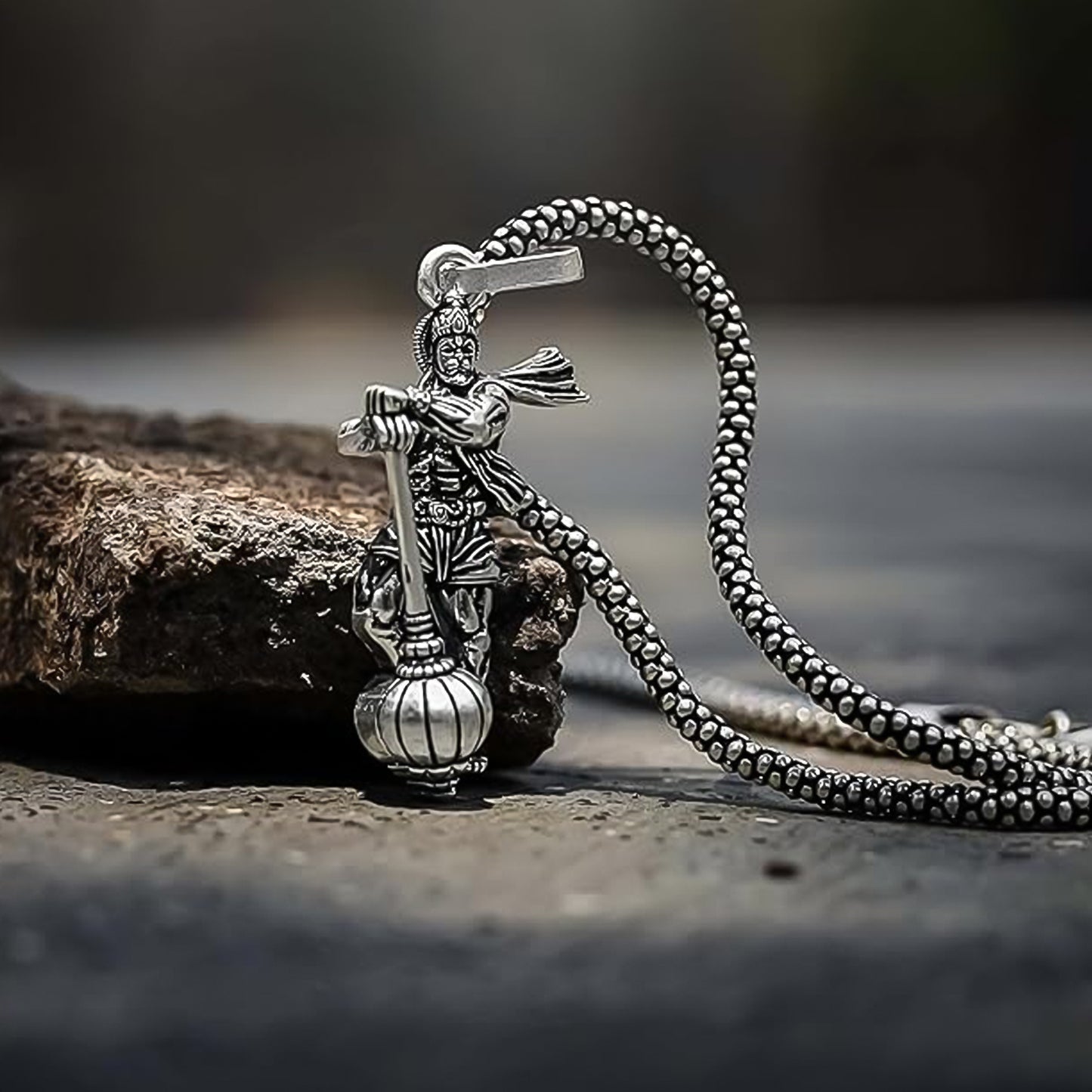 Hanuman Ji Pendant With Gada Religious Jewellery for Men and Women