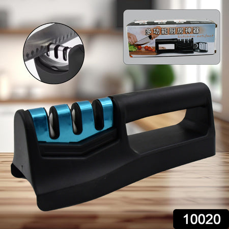 Knife Sharpener For Kitchen With Vegetable Chopper And Fish Scale Remover Handheld Knives Pocket Knife Sharpener (9 in 1)