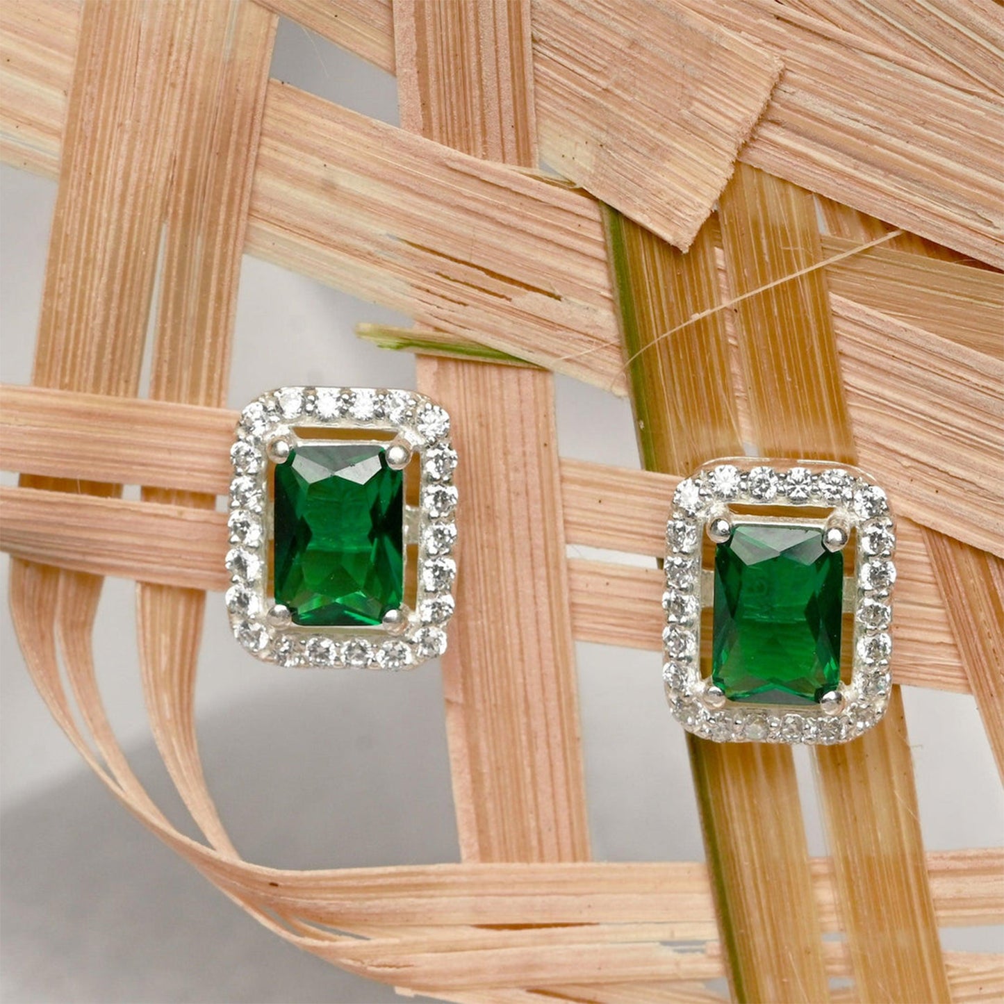 Interchangeable triangular shaped Diamond Earrings