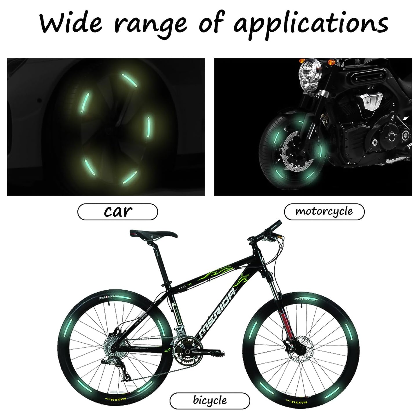 Car Wheel Hub Reflective Night Warning Stickers