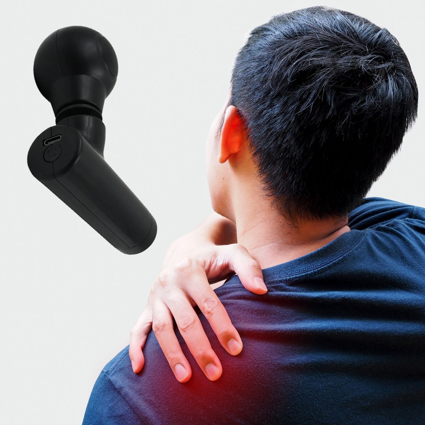 12673 Black Mini Pocket Size Vibrator Full Body Massager Cordless One Button Operation For Body Pain Relaxation