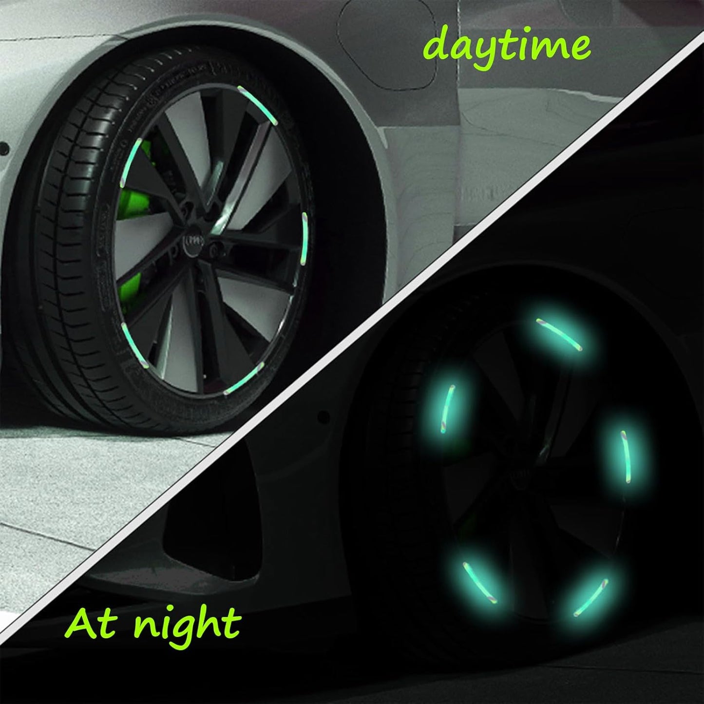 Car Wheel Hub Reflective Night Warning Stickers