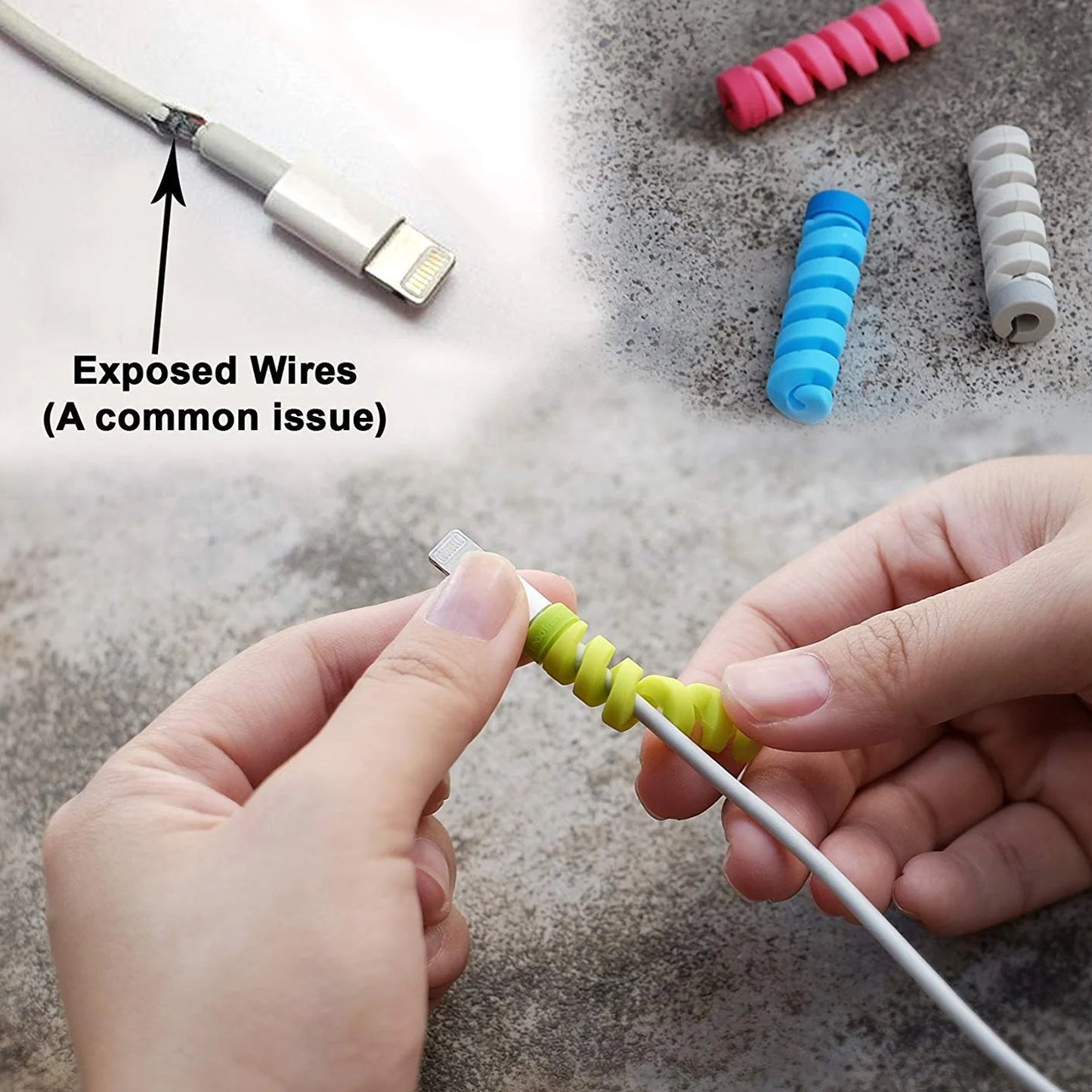 Spiral Charger Cable Protector Data Cable