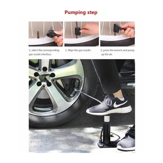 Mini Foot Pump Inflator For Bike And Car