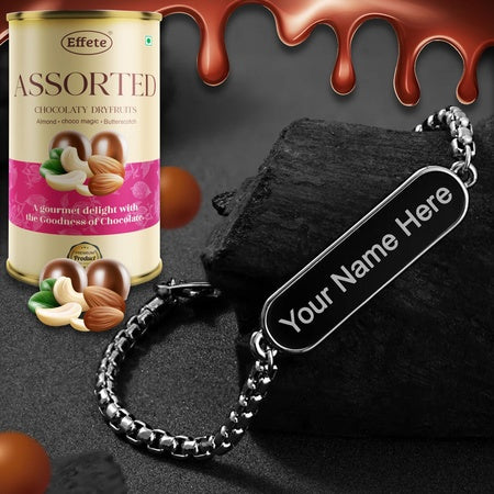 Customized Bracelet and delicious Chocolate Combo