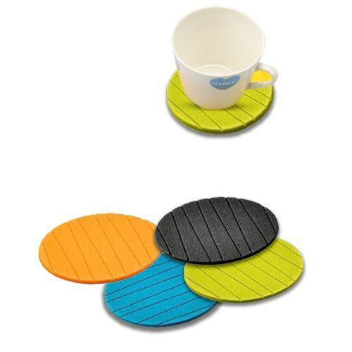 6 Pcs Round Shape Plain Silicone Cup Mat Coaster Drinking Tea Coffee Mug Wine Mat For Home