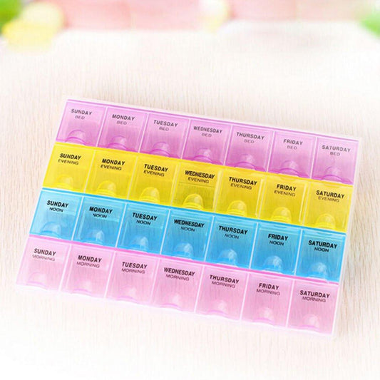 Pill Case - Tablet Box Holder Medicine Storage Organizer Container
