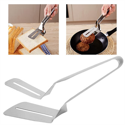 Stainless Steel Cooking Tong - Multifunctional Slotted Fish Double-sided Spatula