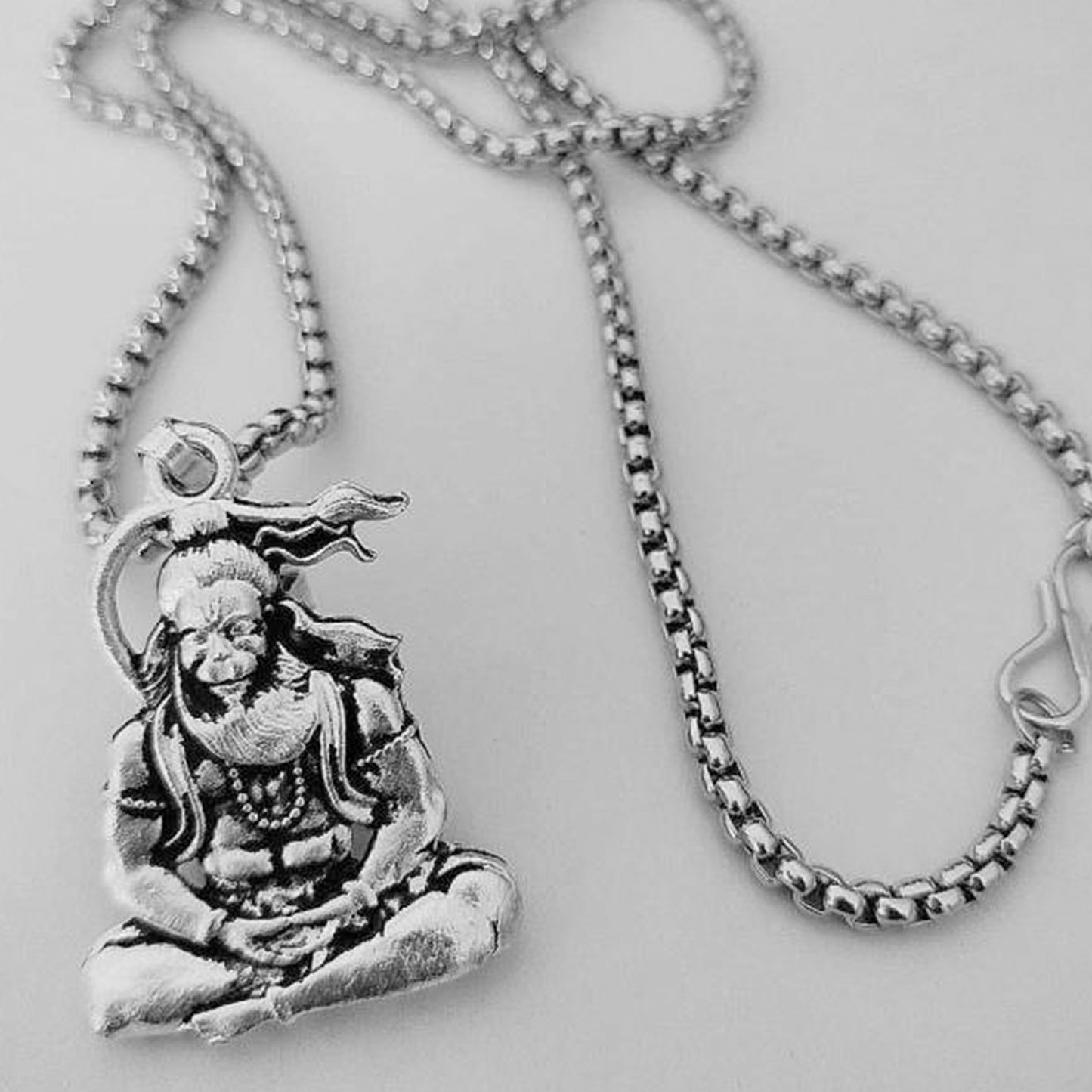 Hanuman Ji Pendant Chain Religious Jewellery for Men and Women
