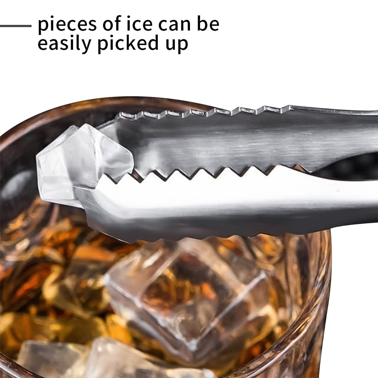 Stainless Steel Tong For Lifting Ice Cubes Sugar Cubes Serving Tongs(1 Pc)