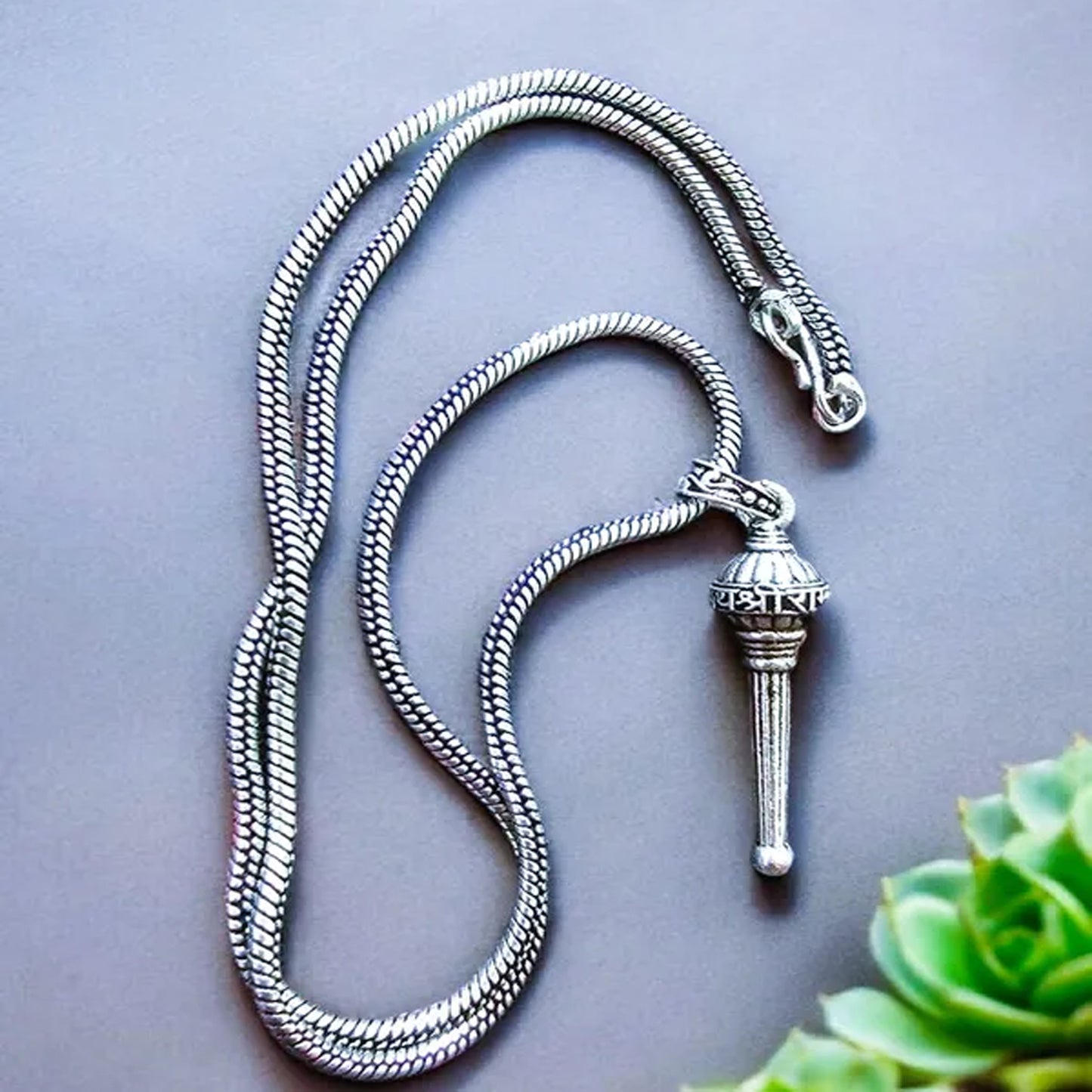 Lord Hanuman Gada Pendant With Chain