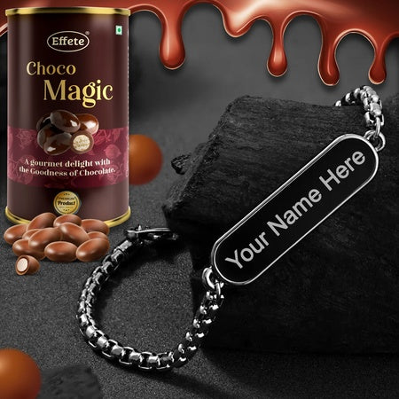Customized Bracelet and Chocolate Gift Combo