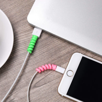 Spiral Charger Cable Protector Data Cable