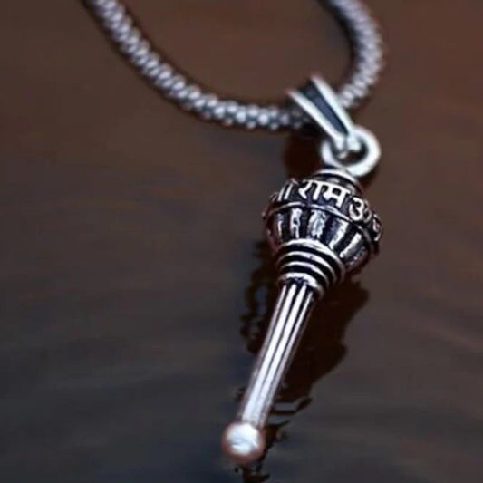 Lord Hanuman Gada Pendant With Chain