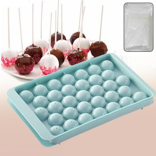Plastic Round Reusable Ice Cube Ice Ball Mold Lollipop Candy Maker